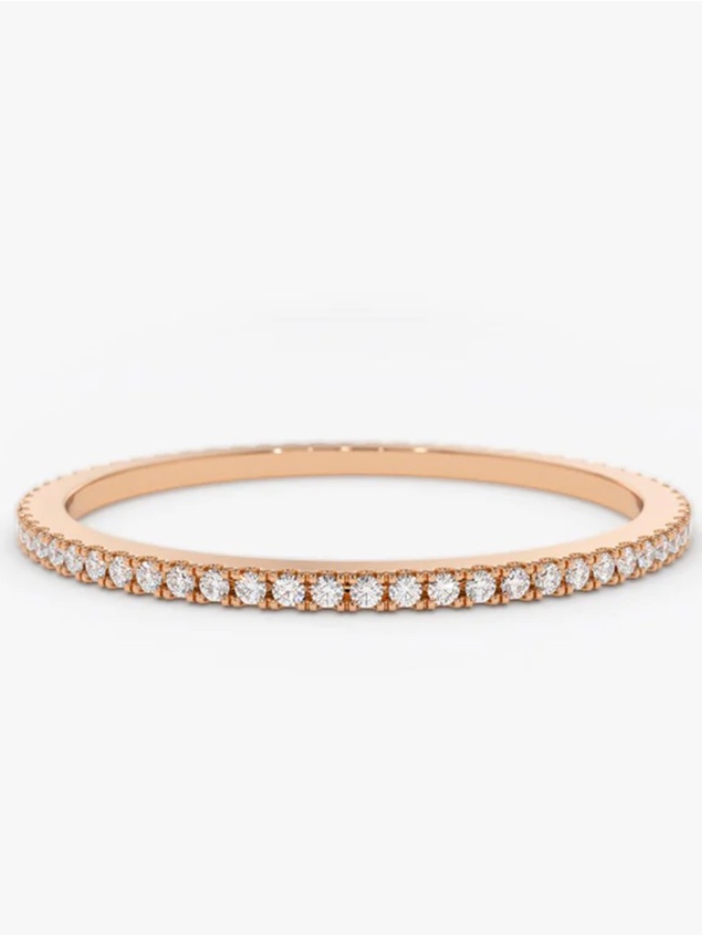 FERKOS 14K Micro Pave Diamond Band Sz 6